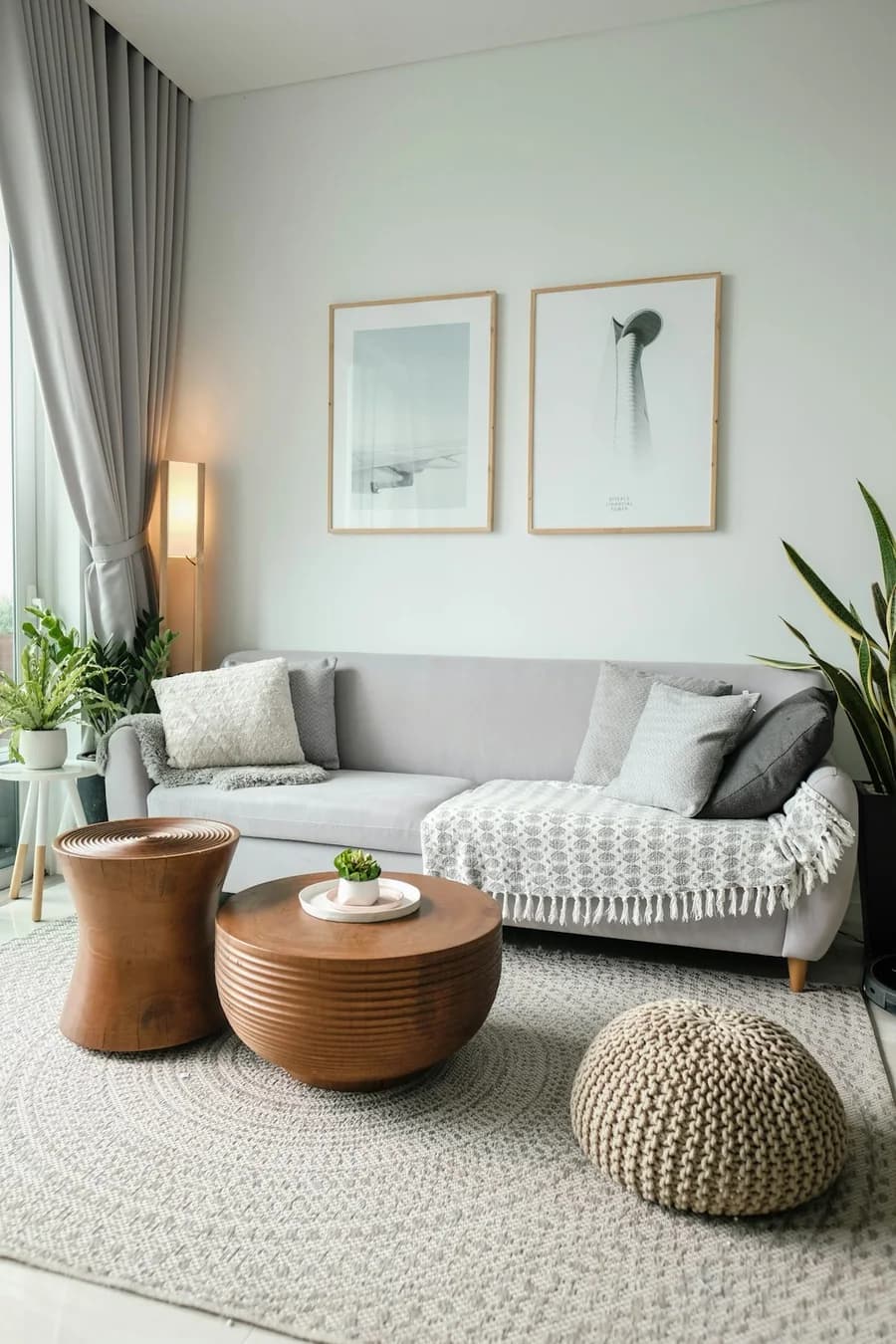 Styled living room prepared for a sale campaign