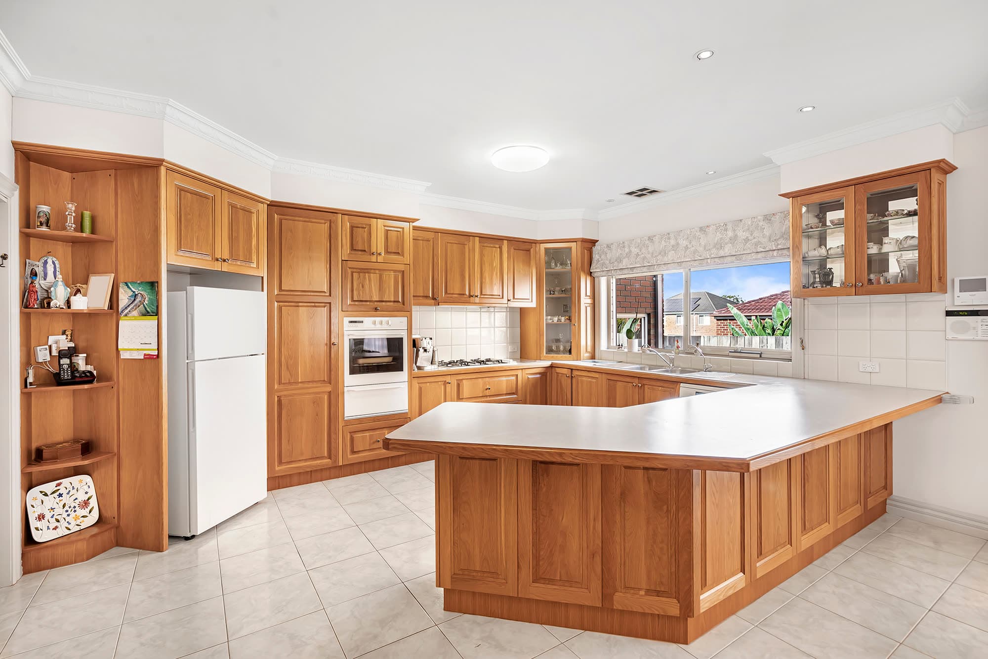 The warm timber kitchen at 20 Forest Glen Avenue