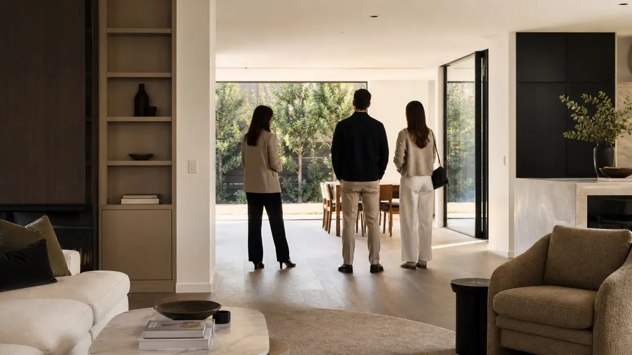 A buyer inspection inside a contemporary home