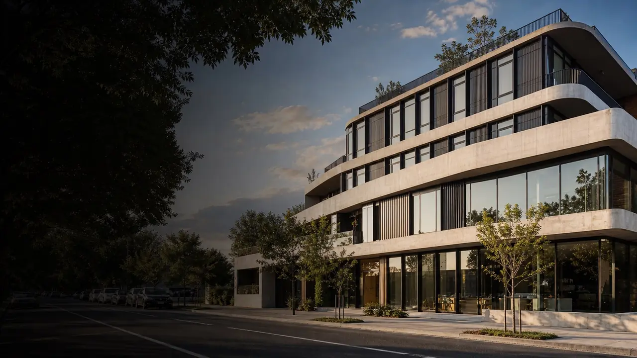 Contemporary mixed-use commercial property